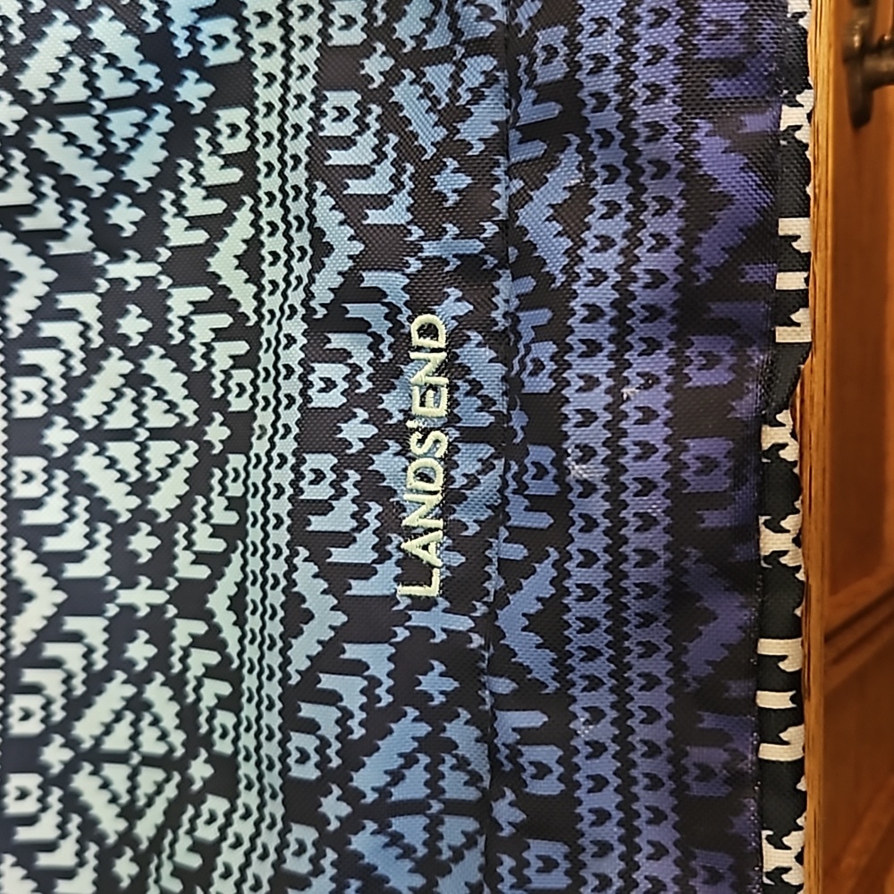 Lands' End Ombre Aztec Drawstring Backpack - image 2